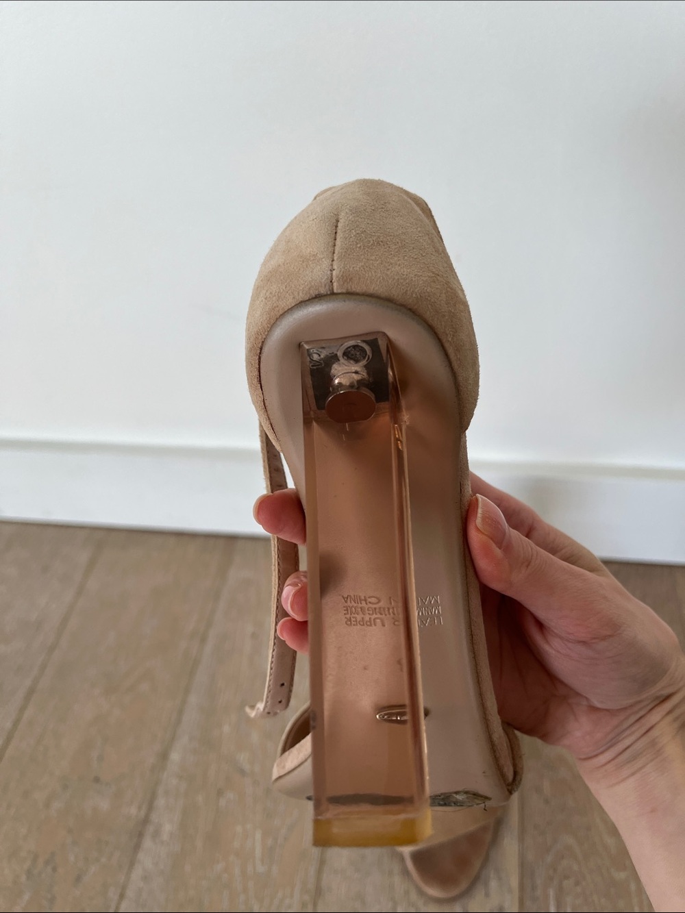 Tony Bianco Beige Suede Block Heel Sandals - Picture 3 of 4
